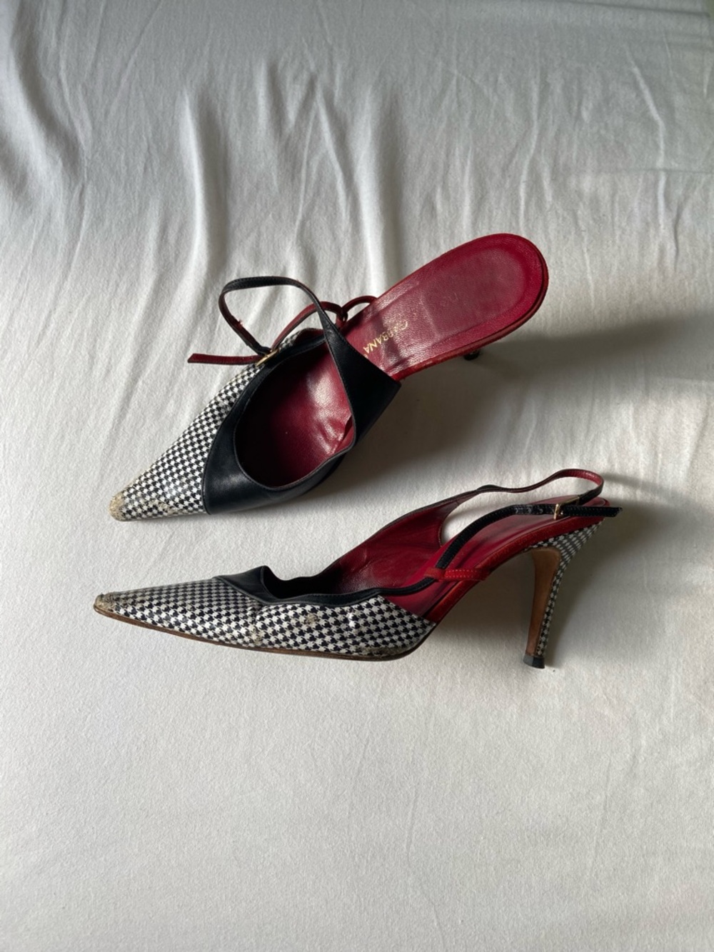 Dolce & Gabbana Houndstooth Heels - Picture 2 of 10